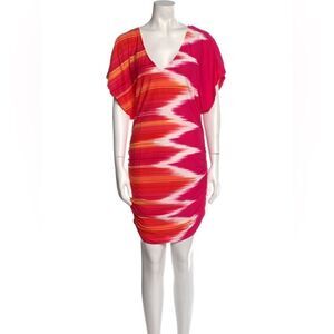 CARMEN MARC VALVO Tie-Dye Print Dress